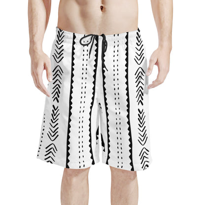 Men's All Over Print Board Shorts - Mudcloth #20 - Luxtrini, LLC