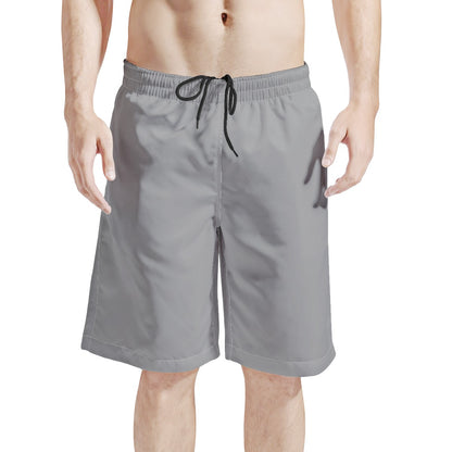 Men's All Over Print Board Shorts - Basic Gray - Luxtrini, LLC