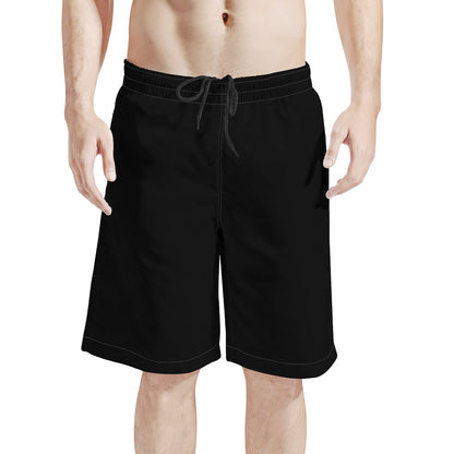 Men's All Over Print Board Shorts - Black - Luxtrini, LLC