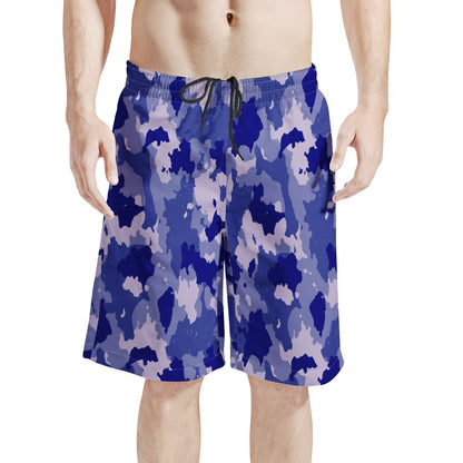 Men's Board Shorts | Men's All Over Print Board Shorts - Blue Camo