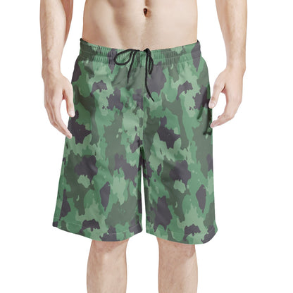 Men's Board Shorts | Men's All Over Print Board Shorts - Green Camo