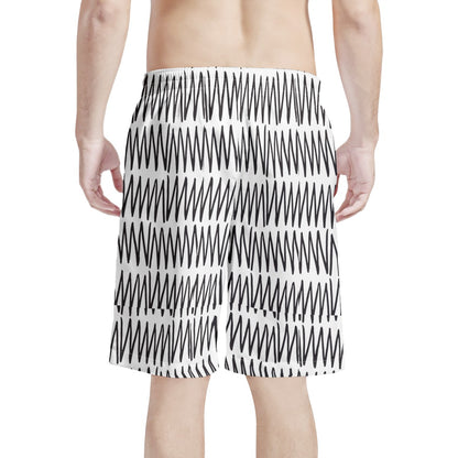 Men's All Over Print Board Shorts - African Mudcloth #19 - Luxtrini, LLC