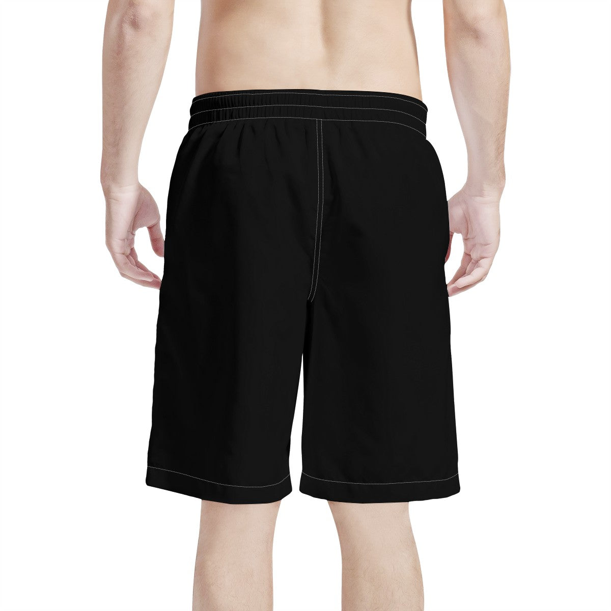 Men's All Over Print Board Shorts - Black - Luxtrini, LLC