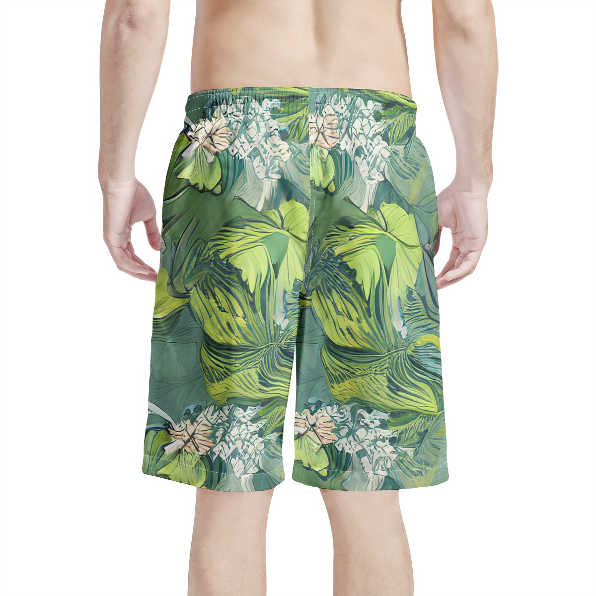 American Lotus Men's All Over Print Board Shorts - Luxtrini, LLC