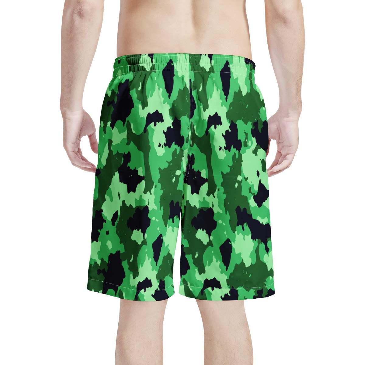 Men's Board Shorts | Men's All Over Print Board Shorts - Green Camo