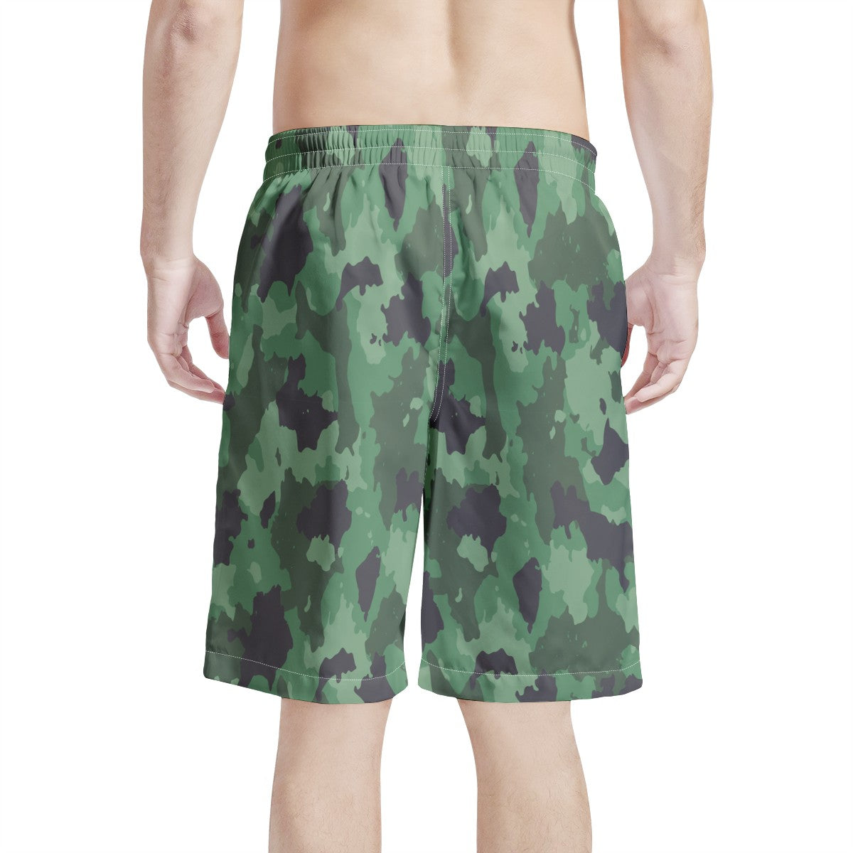 Men's Board Shorts | Men's All Over Print Board Shorts - Green Camo