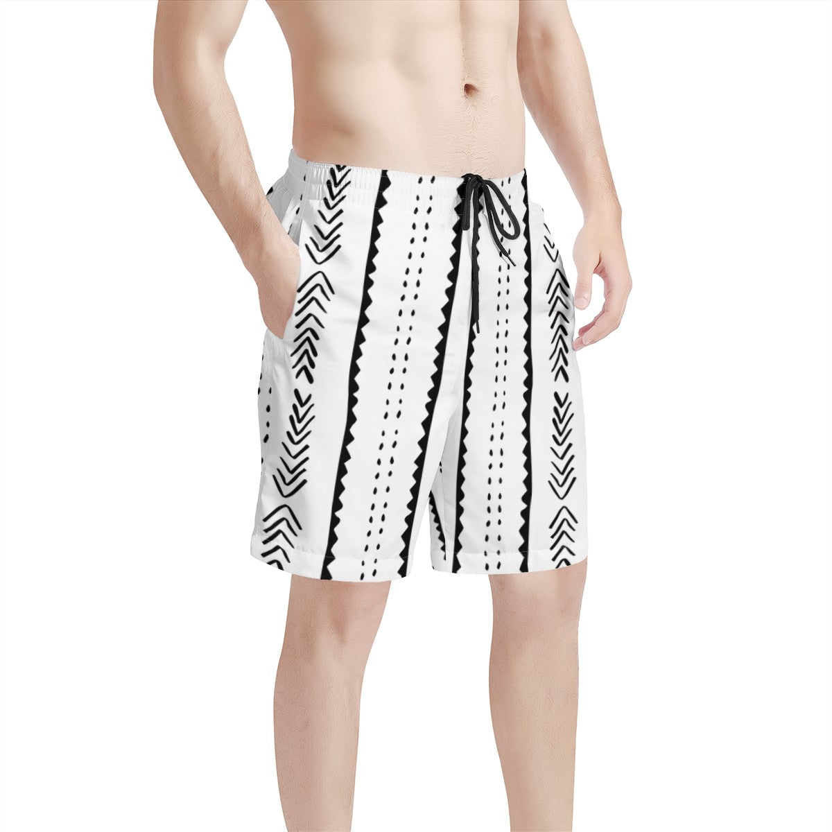 Men's All Over Print Board Shorts - Mudcloth #20 - Luxtrini, LLC