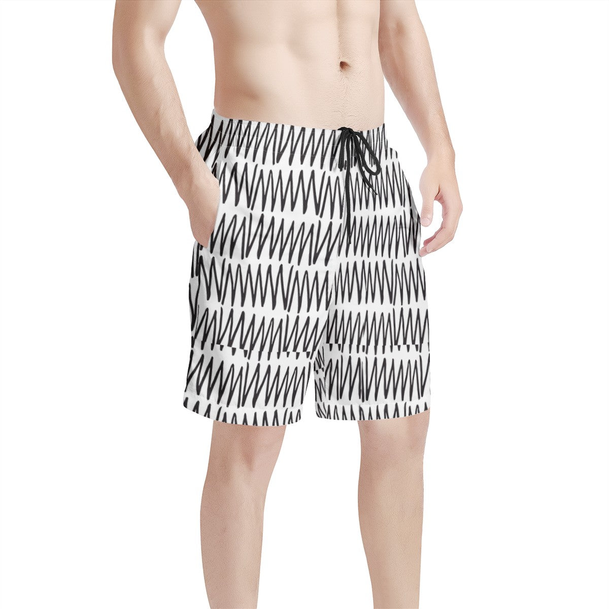 Men's All Over Print Board Shorts - African Mudcloth #19 - Luxtrini, LLC