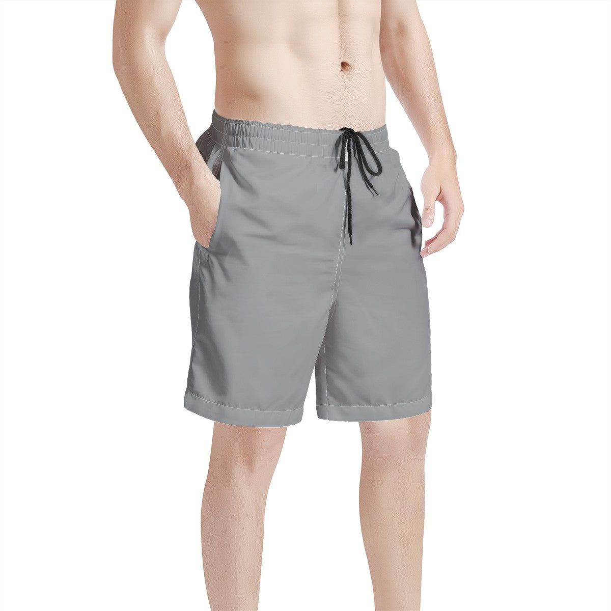 Men's All Over Print Board Shorts - Basic Gray - Luxtrini, LLC