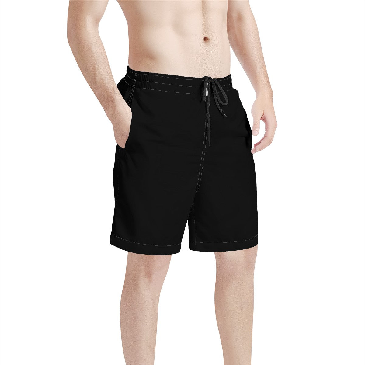 Men's All Over Print Board Shorts - Black - Luxtrini, LLC