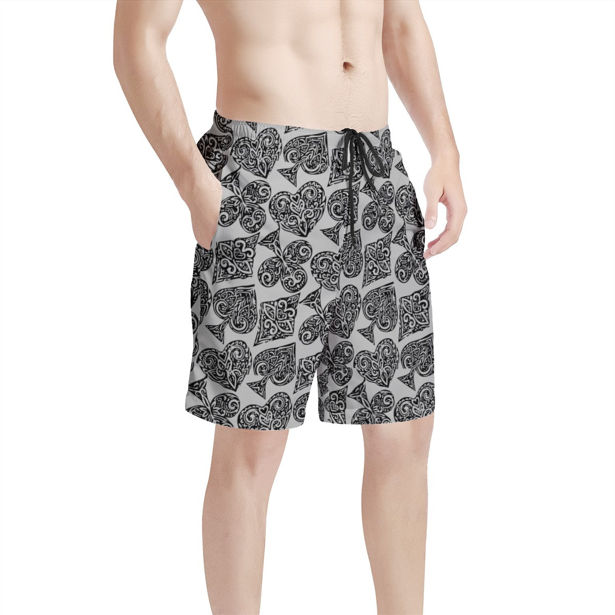 Poker Men's All Over Print Board Shorts - Luxtrini, LLC