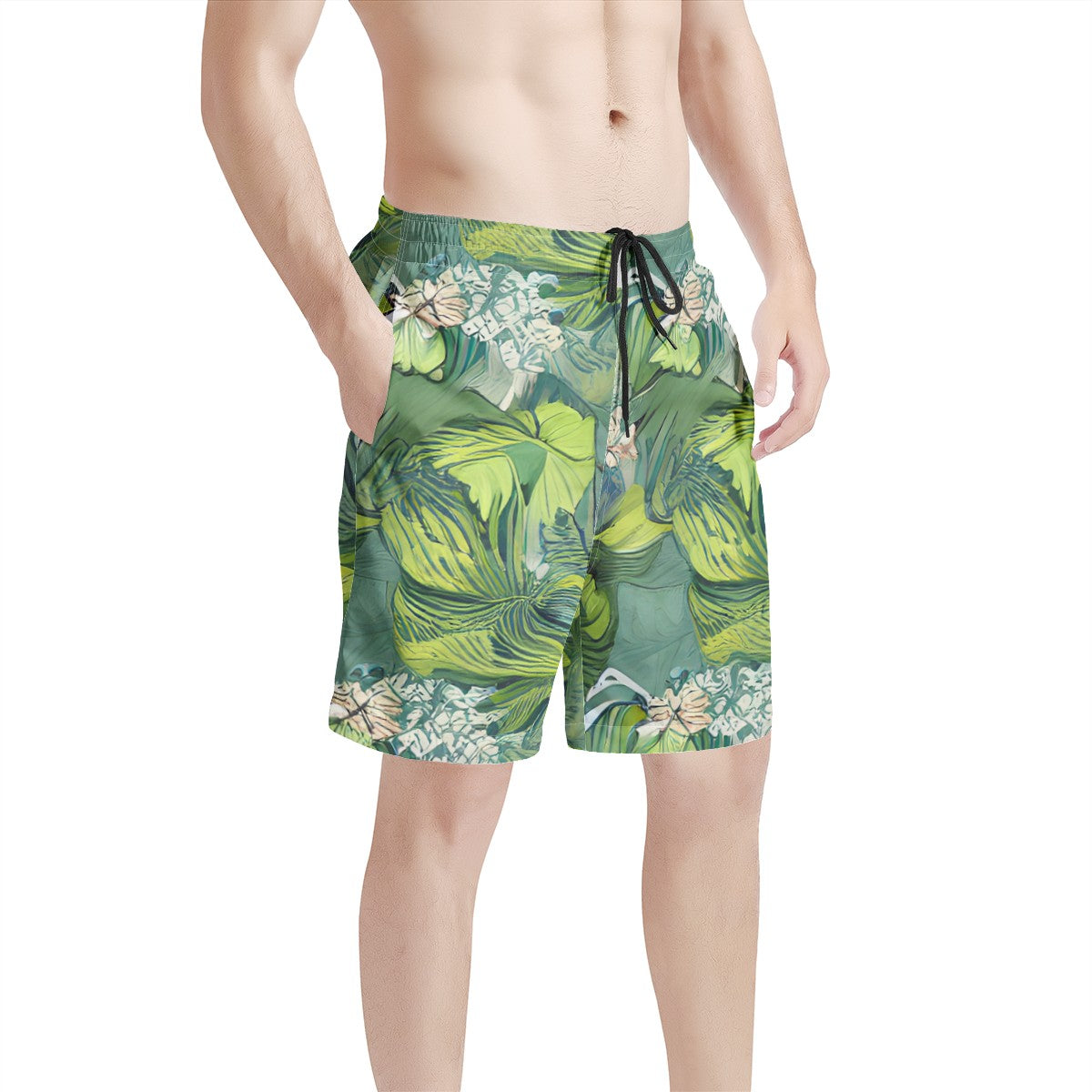 American Lotus Men's All Over Print Board Shorts - Luxtrini, LLC