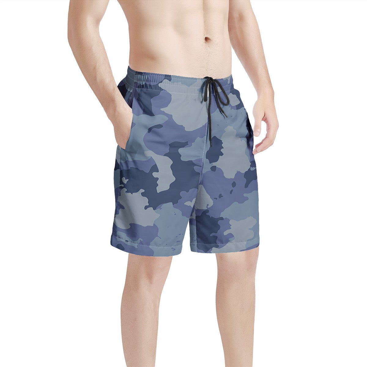 Men's Board Shorts | Men's All Over Print Board Shorts - Blue Camo