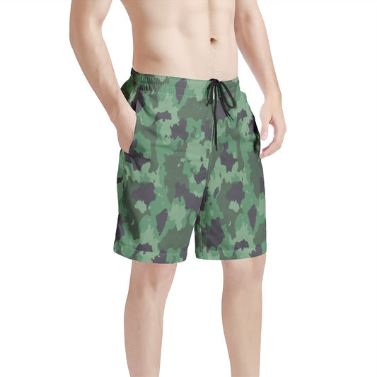 Men's Board Shorts | Men's All Over Print Board Shorts - Green Camo