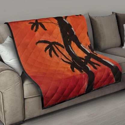 Bamboo at Sunset Quilt Bed