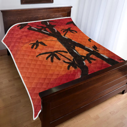 Bamboo at Sunset Quilt Bed
