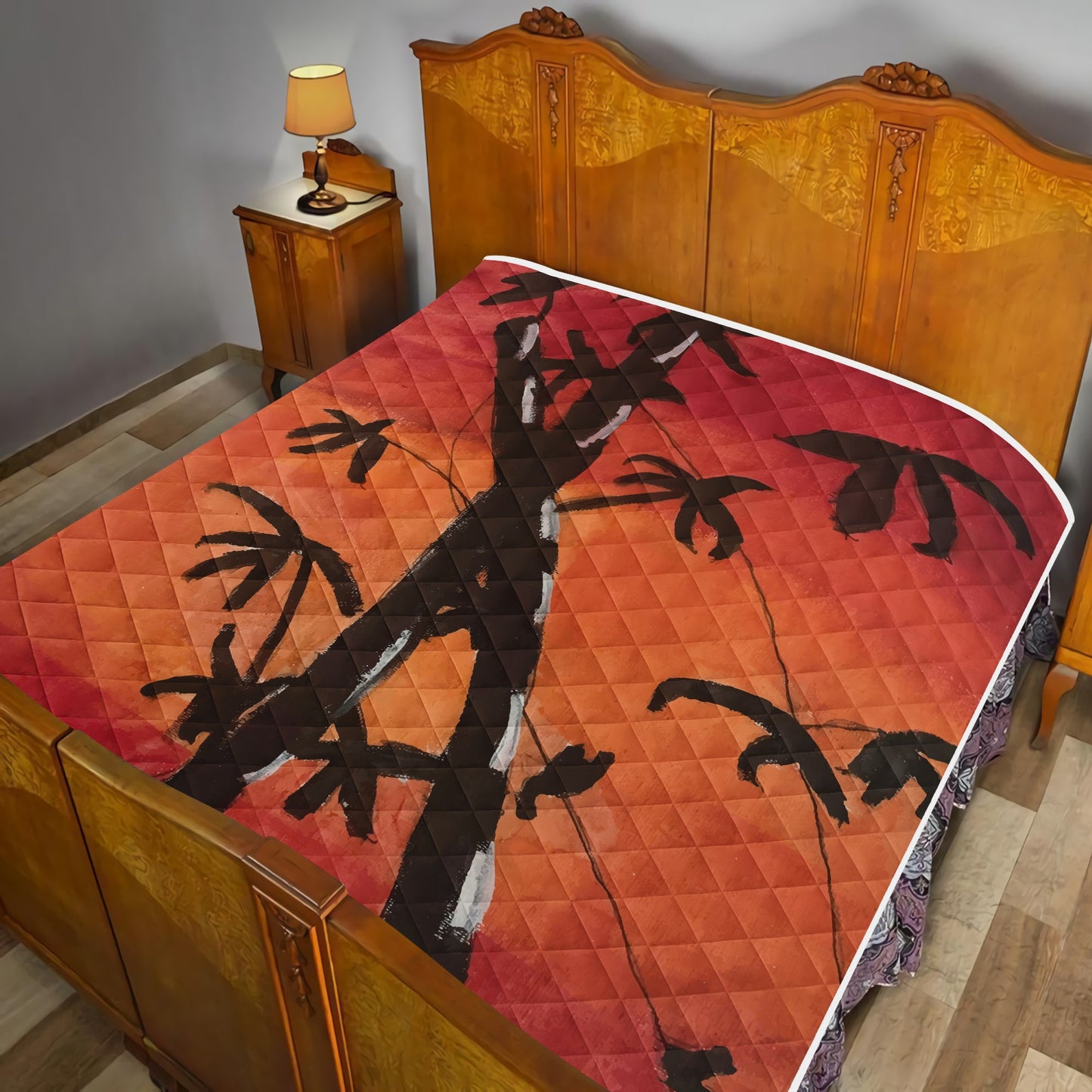 Bamboo at Sunset Quilt Bed