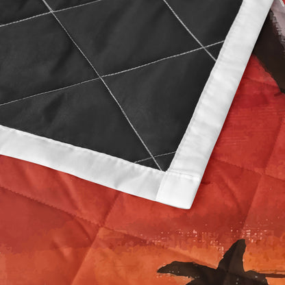 Bamboo at Sunset Quilt Bed