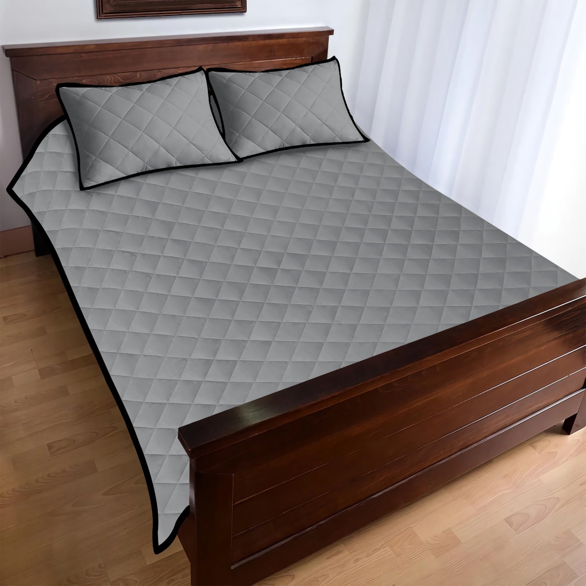 Quilt Bed Set -Basic Gray - Luxtrini, LLC