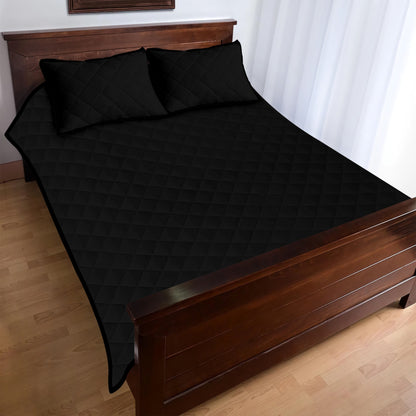 Quilt Bed Set - Black - Luxtrini, LLC