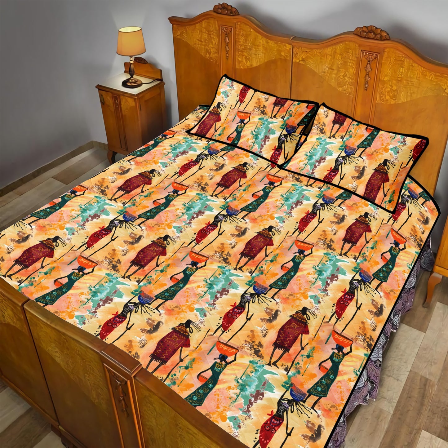 Tribal pattern Quilt Bed Set