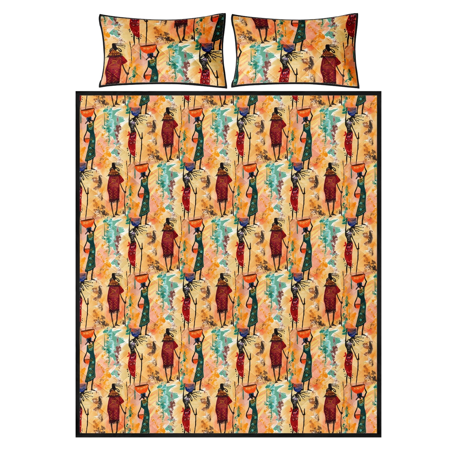 Tribal pattern Quilt Bed Set