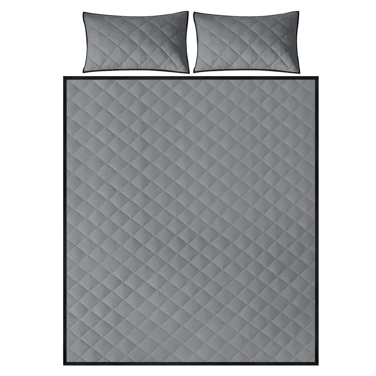 Quilt Bed Set -Basic Gray - Luxtrini, LLC