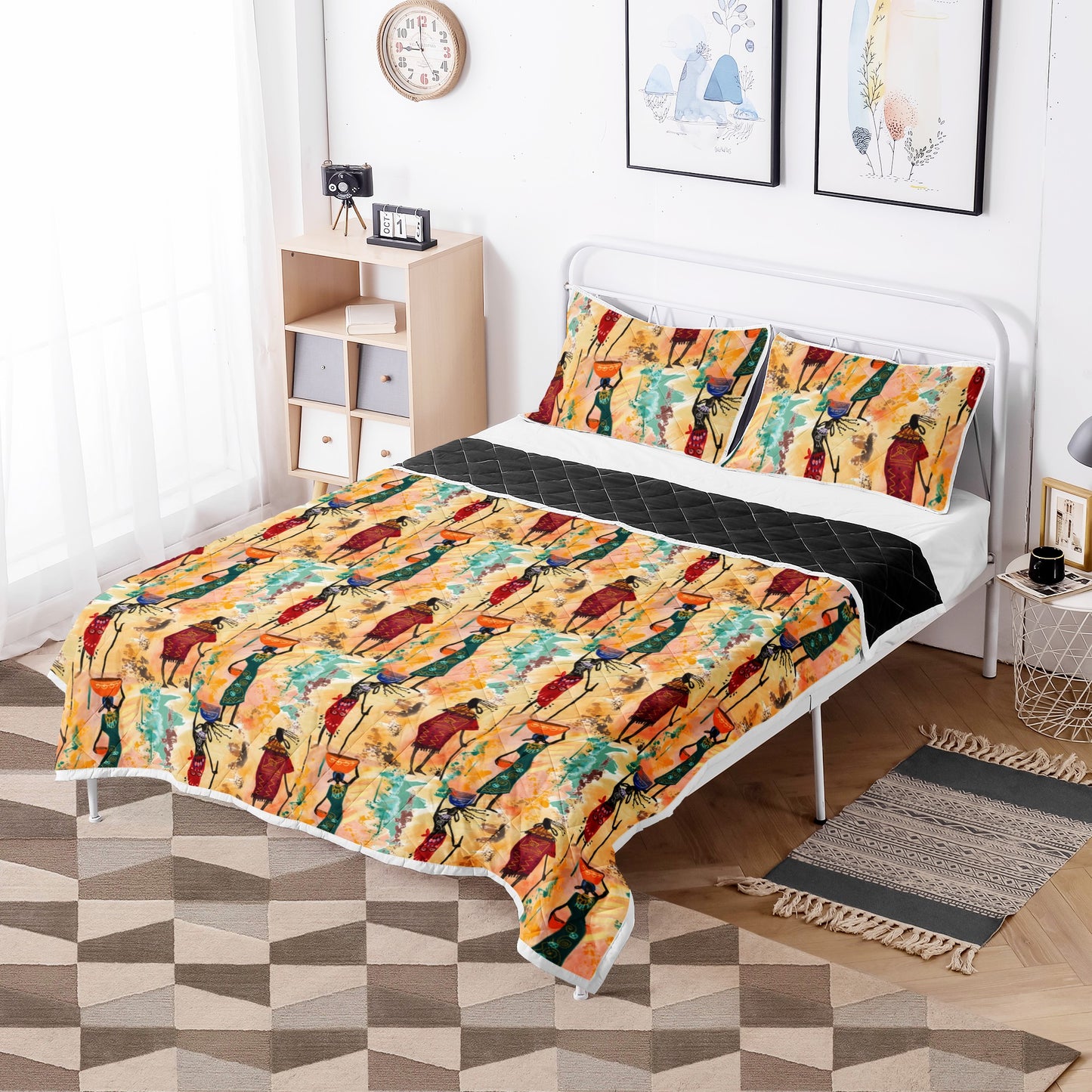 Tribal pattern Quilt Bed Set