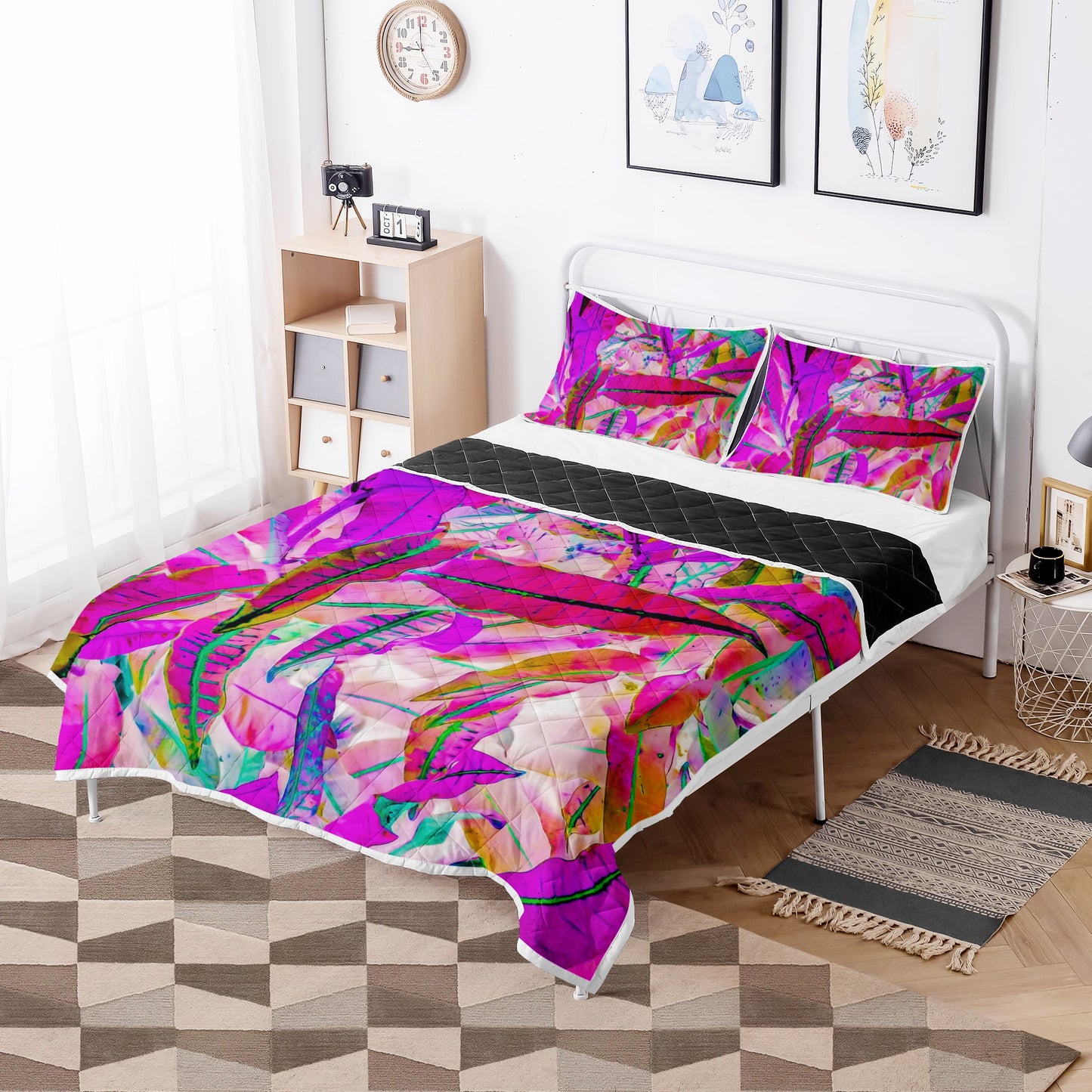 Quilt Bed Set - Purple Croton - Luxtrini, LLC