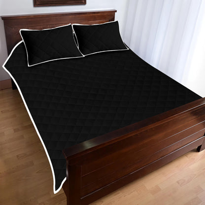 Quilt Bed Set - Black - Luxtrini, LLC