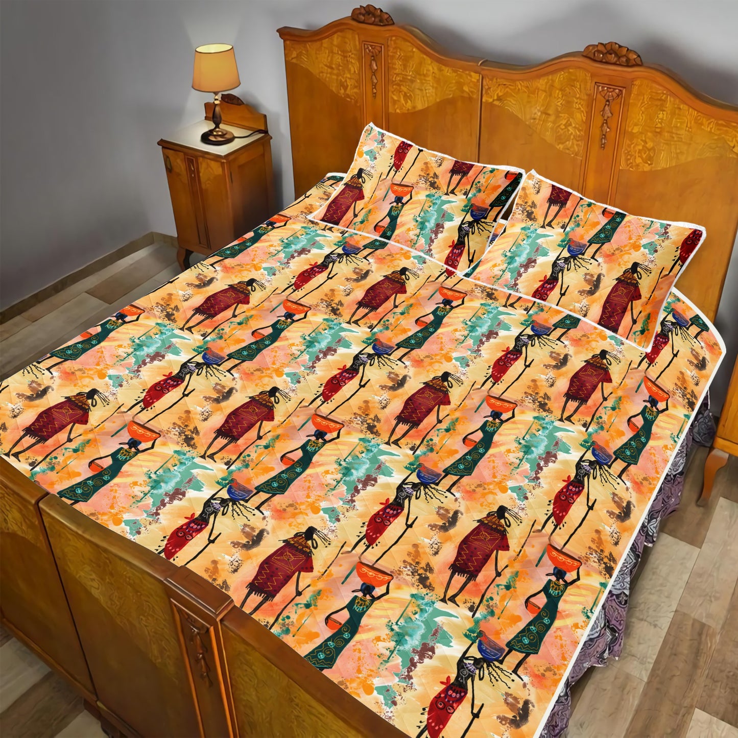 Tribal pattern Quilt Bed Set