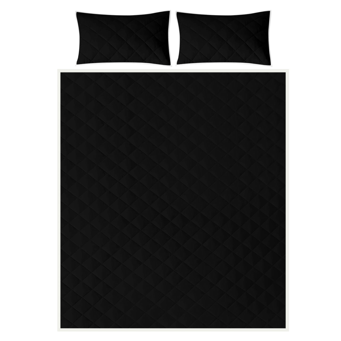 Quilt Bed Set - Black - Luxtrini, LLC