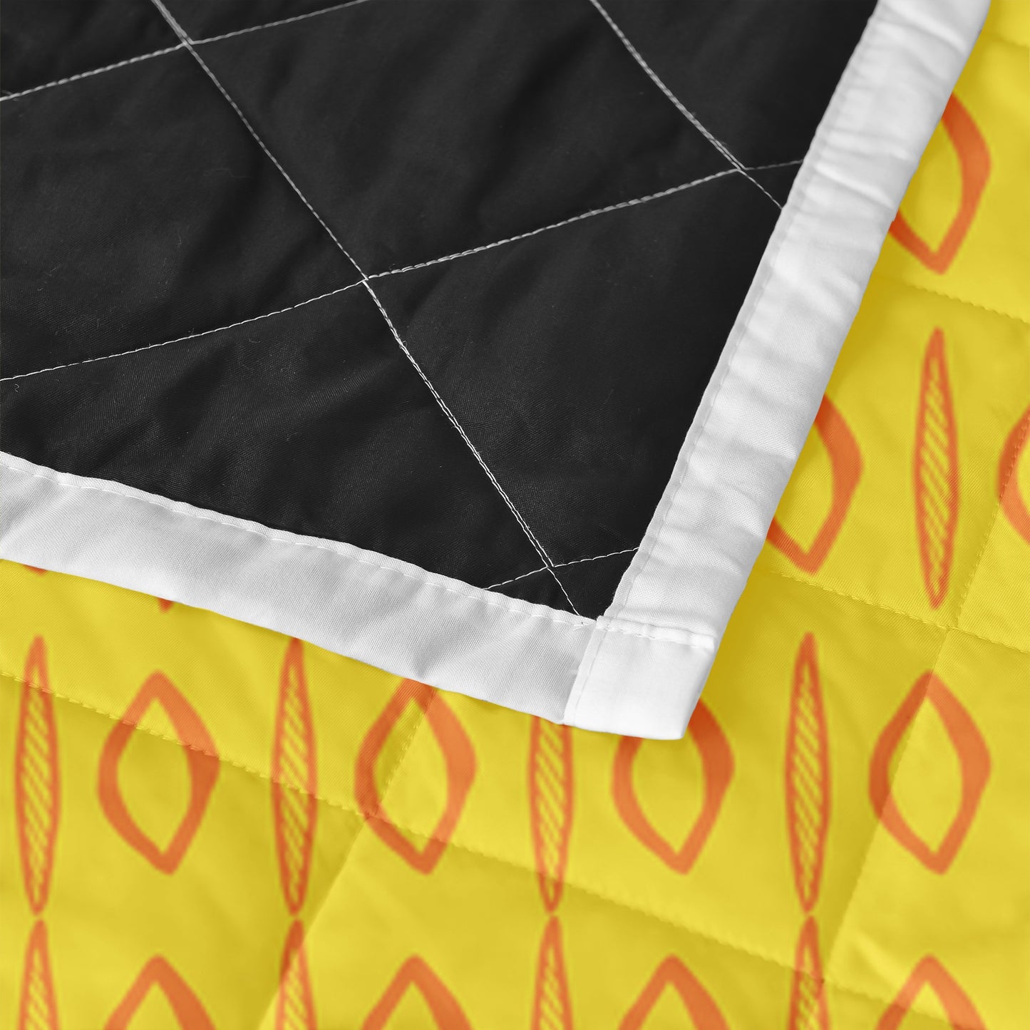 Quilt Bed Set - African Mud Print #14 Yellow - Luxtrini, LLC