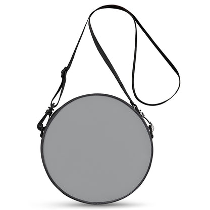 Silver Gray Round Satchel Bags