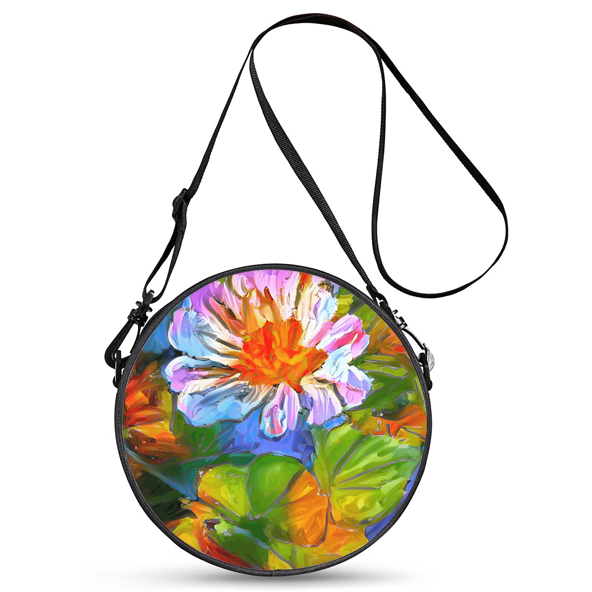 Petunia Flower Round Satchel Bags