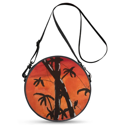 Bamboo at Sunset Round Satchel Bags