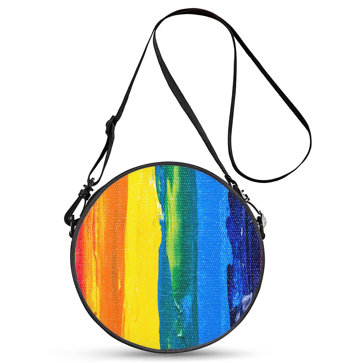 Rainbow Painting Round Satchel Bags