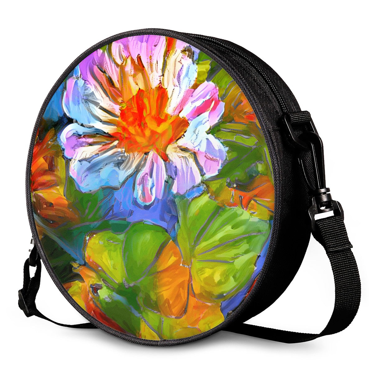 Petunia Flower Round Satchel Bags