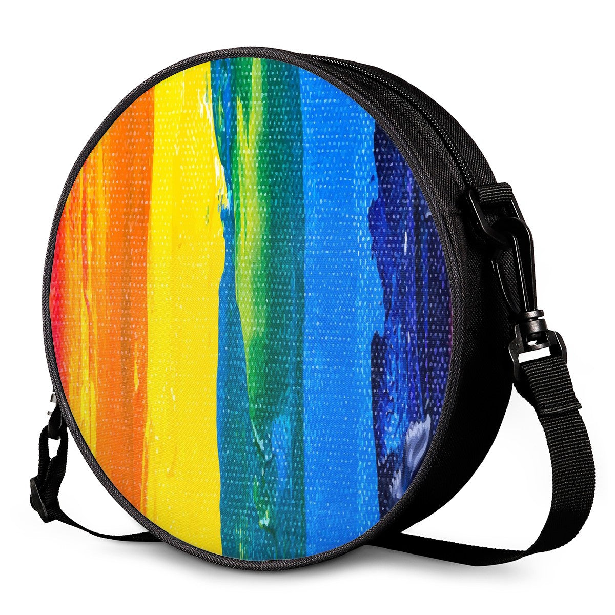 Rainbow Painting Round Satchel Bags