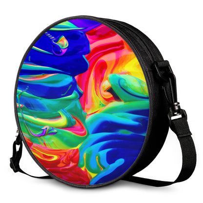 Rainbow Confusion Round Satchel Bags