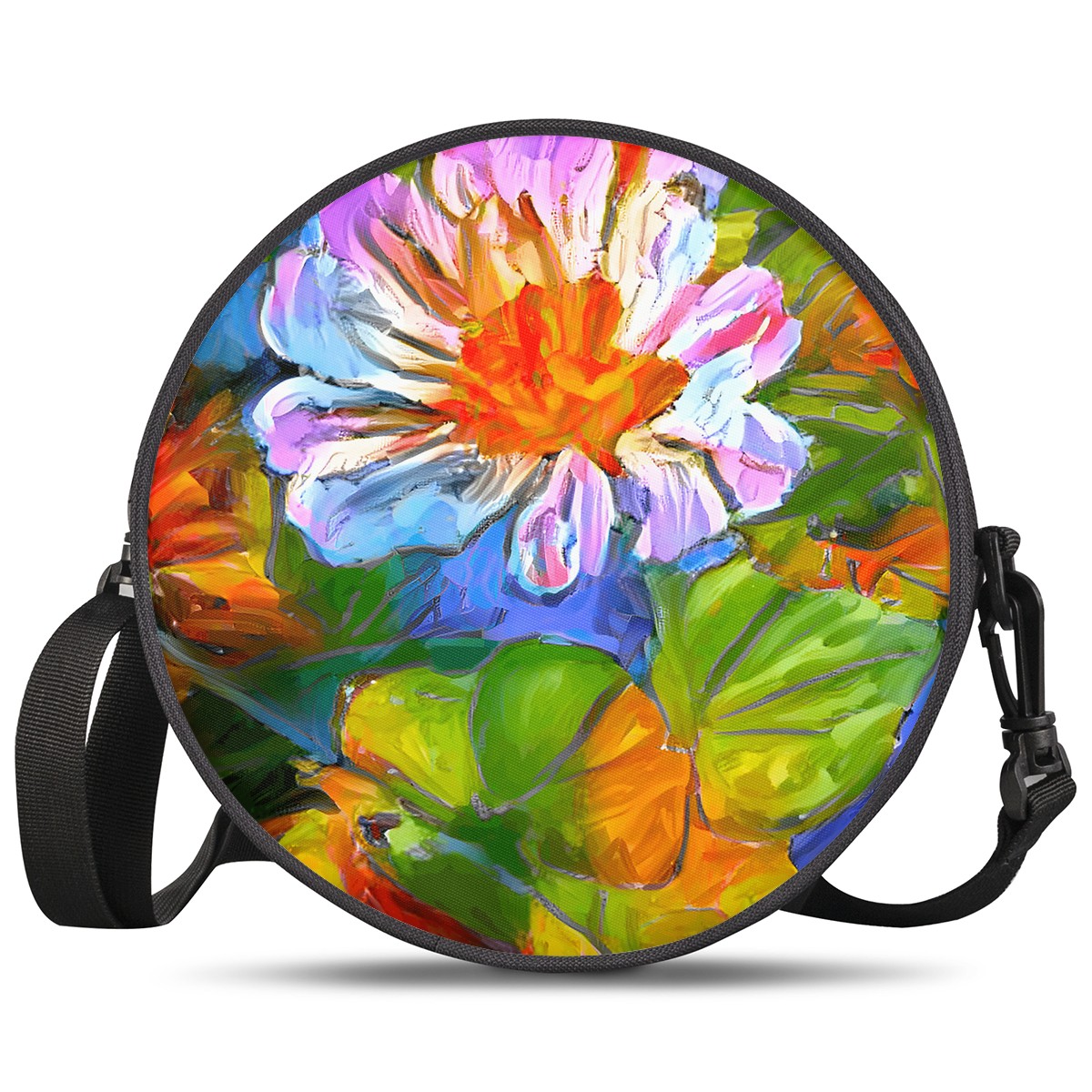 Petunia Flower Round Satchel Bags