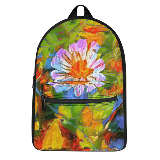 Petunia Flower Canvas Backpack