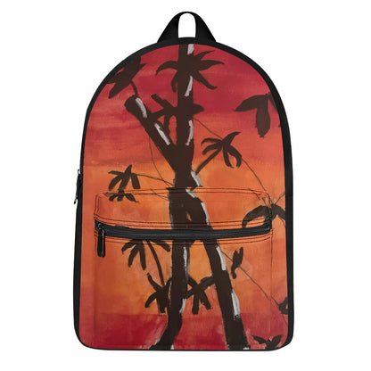 Bamboo at Sunset Canvas Backpack