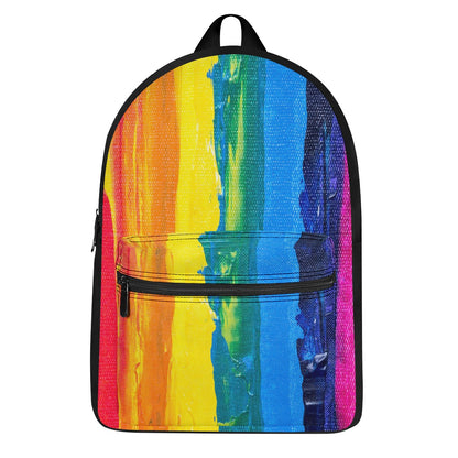 Rainbow Painting Canvas Backpack