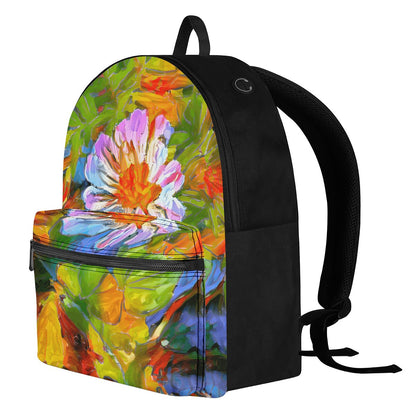 Petunia Flower Canvas Backpack