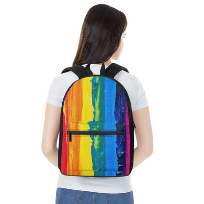 Rainbow Painting Canvas Backpack