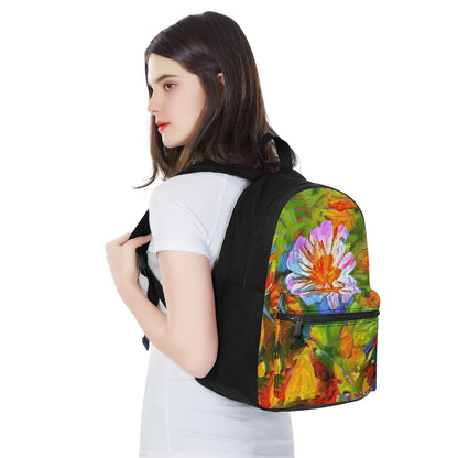 Petunia Flower Canvas Backpack