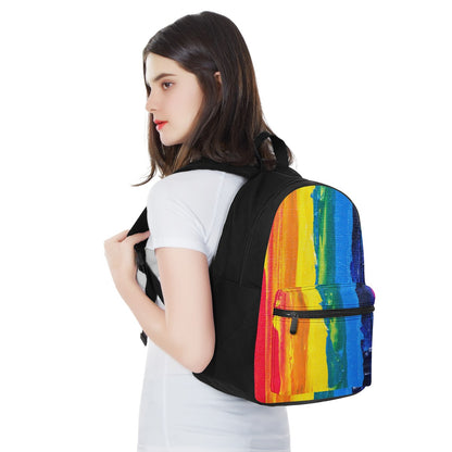 Rainbow Painting Canvas Backpack