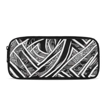 Black and White Polynesian Pencil Bags