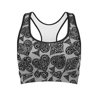 Poker Women Sports Bras - Luxtrini, LLC